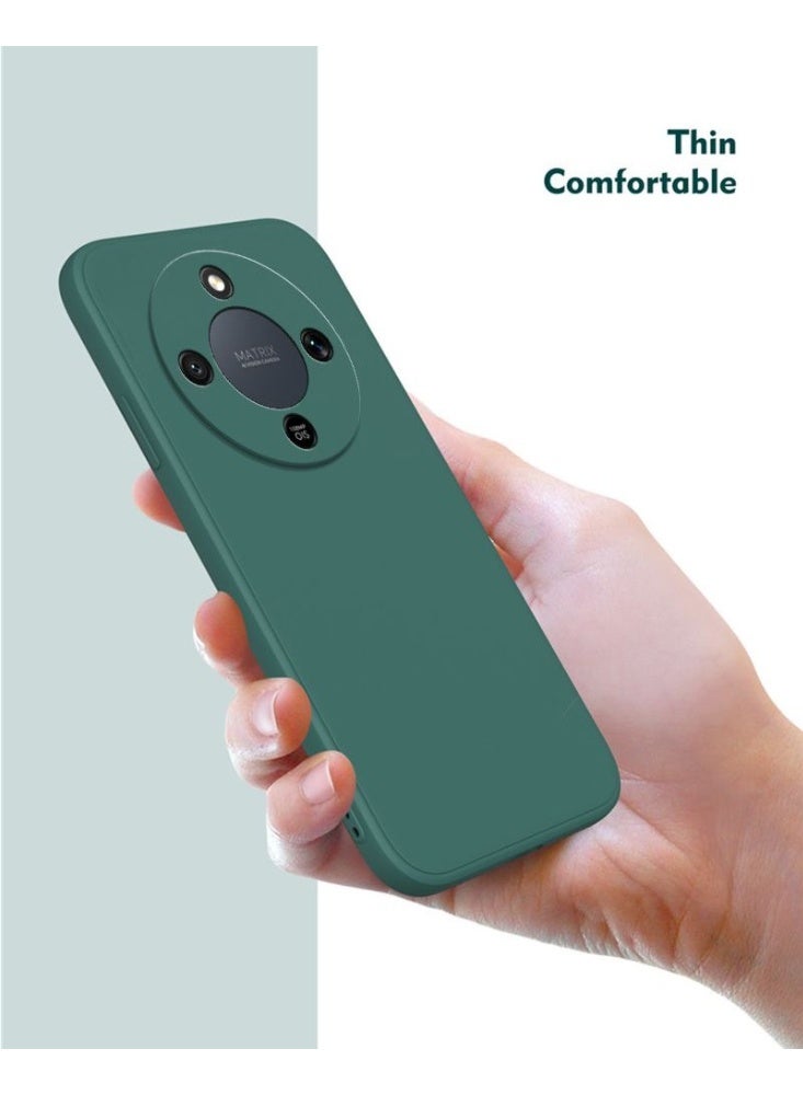 ICARLUS For Honor X9d 5G Case Slim Liquid Silicone Protective Cover Green - Image 2