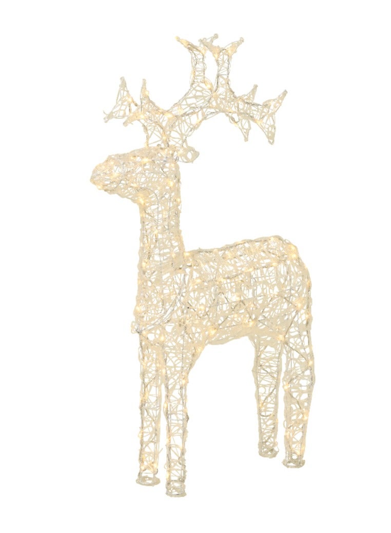 Kaemingk Christmas Led Reindeer Soft Acrylic Reindeer Transparent Warm White 116Cm - Image 1