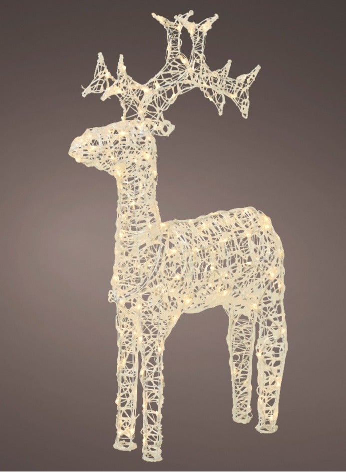 Kaemingk Christmas Led Reindeer Soft Acrylic Reindeer Transparent Warm White 116Cm - Image 2