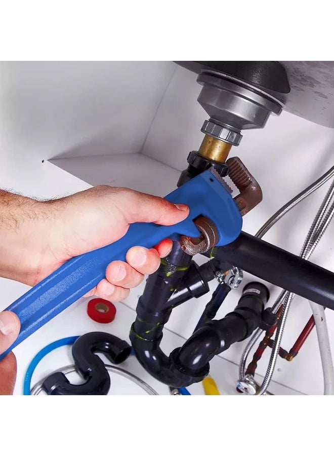 14 Inch Heavy Duty Pipe Wrench for Plumbing Adjustable Jaw with Non-Slip Grip Forged Steel Pipe Spanner for Pipes, Nuts, Bolts, Fittings, Industrial, Home, Bathroom, Kitchen, PVC, Metal, Water Line Repair - Image 3