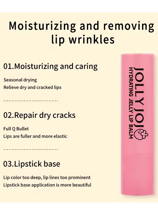 JOLLY JOJO - Hydrating Jelly Lip Balm Jelly Lip Balm with Pure Strawberry jelly for Soft and Pink Lips Non Greasy Lip Moisturizer Lip Care for Naturally Tinted Lips Nourishes and Protects Lips Lip Glow Balm - Image 1