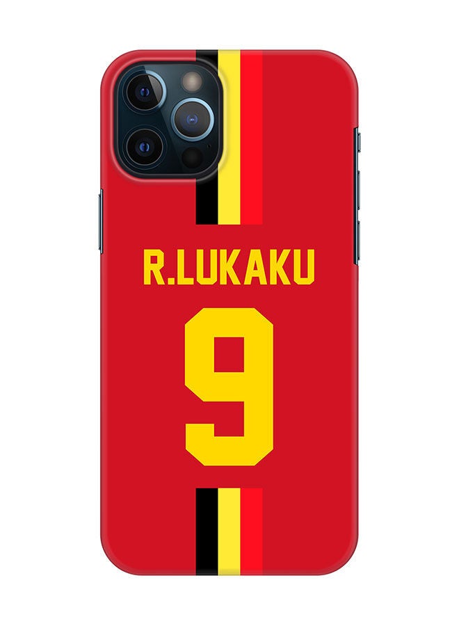 Stylizedd Slim Cover for Apple iPhone 12 Pro Case Snap Classic Series Mobile Cover Hard PC Shield Matte Finish Print -Belgium-Player-R.Lukaku - Image 1