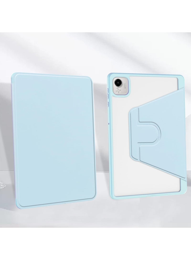 VKL Rotating Case Compatible with Honor Pad X9a/X9 Pro 11.5 Inch 2025 with Pen Holder, 360 Degree Rotation Protective Stand Shockproof Cover Clear Back, Sky Blue - Image 5