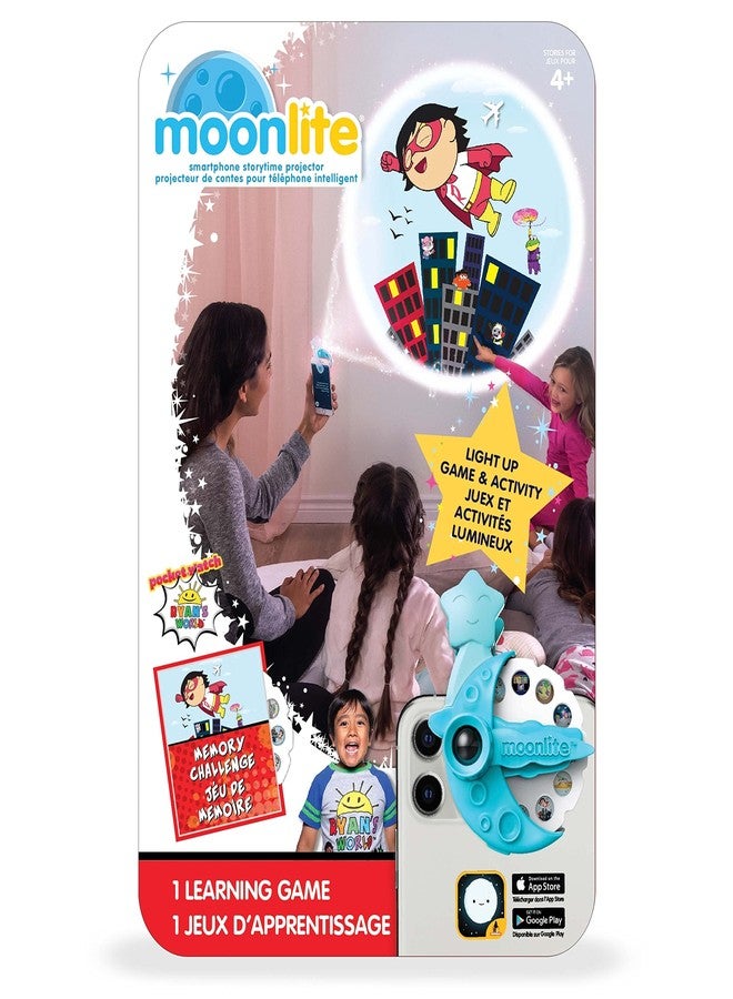 مونليت وقت القصة على ضوء القمر - عالم رايان - تحدي الذاكرة - قراءة سحرية معًا - يُباع جهاز العرض بشكل منفصل - قرص قصة رقمي مع مؤثرات صوتية - هدايا تعليمية للأطفال من عمر سنة فما فوق - Image 2