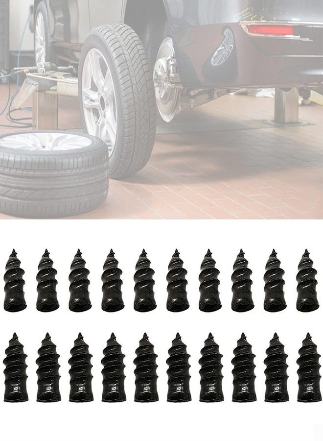 ROKTRY 20 Tire Repair Rubber Nail Car Service Rubber Nail Puncture Repair Tool for Automotive Truck Tractor, Universal Motorcycle Tire Puncture Repair Tire Screw Fast Tool Self Service Tire Repair - Image 1