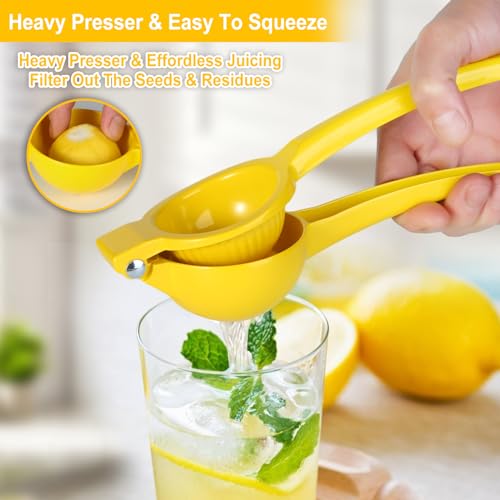 TEZZ Lemon Squeezer, Premium Large Heavy Duty Handhelp Juicer for Lemon, Metal Hand Press Citrus Juicer, Lime Squeezer Bar Tool, Manual Citrus Press - Image 2