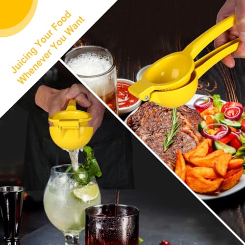 TEZZ Lemon Squeezer, Premium Large Heavy Duty Handhelp Juicer for Lemon, Metal Hand Press Citrus Juicer, Lime Squeezer Bar Tool, Manual Citrus Press - Image 3