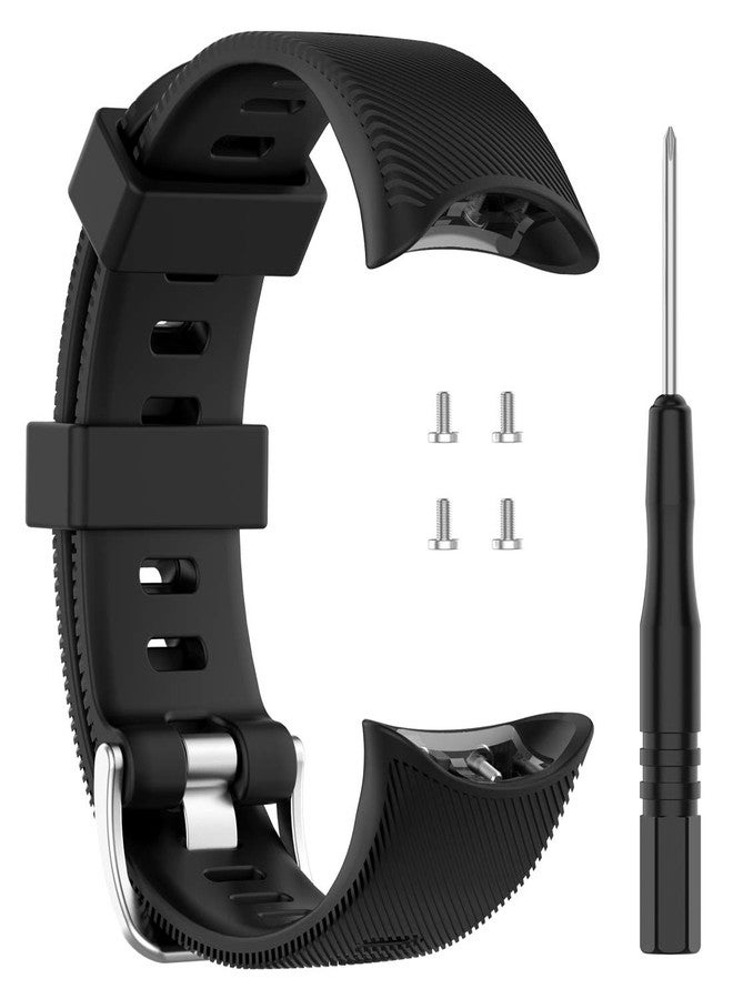 LOKEKE for Garmin Swim 2 Replacement Wrist Band - Replacement Silicone Wrist Watch Band Strap For Garmin Swim 2/ Garmin Forerunner 45S/45 (Siicone Black) - Image 2