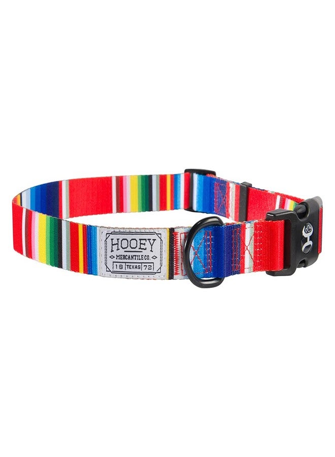 Hooey Nomad Dog Collar, Durable Polyester Webbing Collar with Graphic-Inspired Prints, Serape Tijana, Large - Image 1