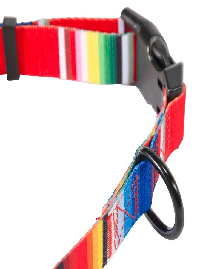 Hooey Nomad Dog Collar, Durable Polyester Webbing Collar with Graphic-Inspired Prints, Serape Tijana, Large - Image 4
