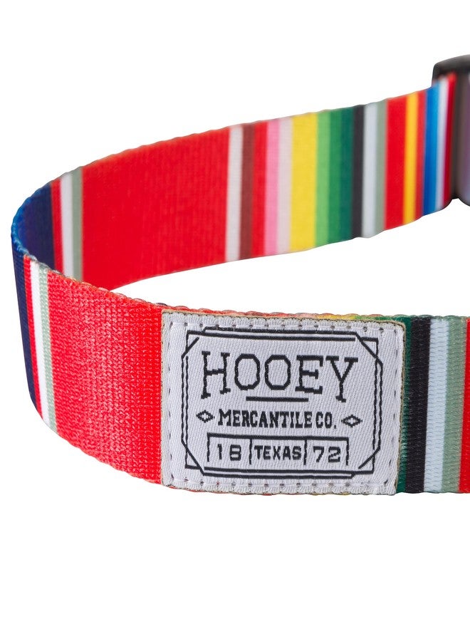 Hooey Nomad Dog Collar, Durable Polyester Webbing Collar with Graphic-Inspired Prints, Serape Tijana, Large - Image 2