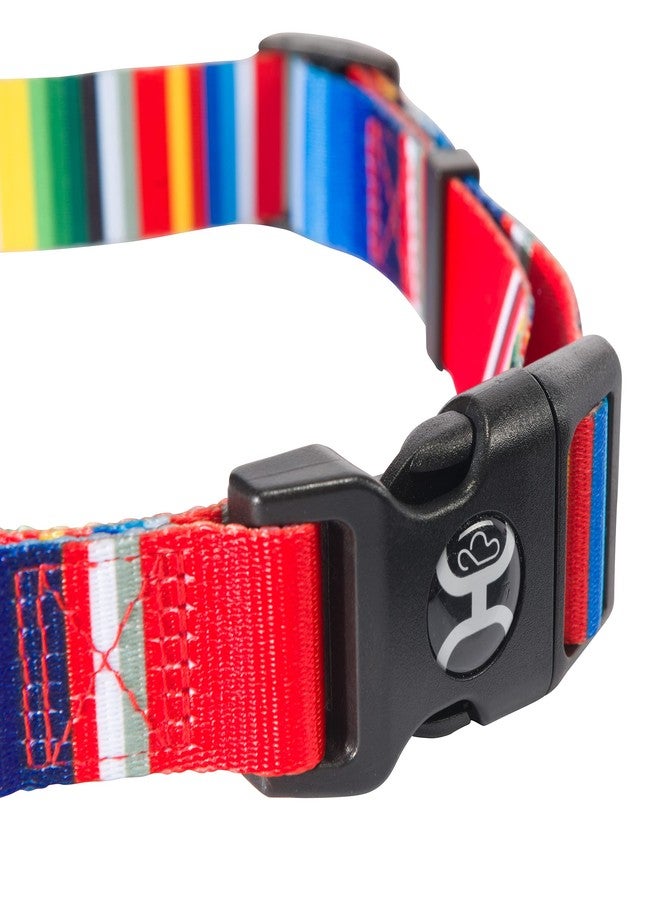 Hooey Nomad Dog Collar, Durable Polyester Webbing Collar with Graphic-Inspired Prints, Serape Tijana, Large - Image 3