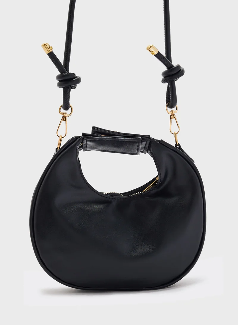 ايلا Metal Trim Moon Clutch Bag