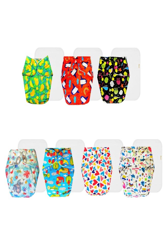 حفاضات دمبلدو القماشية الممتازة مع حشوة قطنية (عبوة من 7) | ناعمة ولطيفة | وسادة ماصة بست طبقات | سهلة التنظيف | مناسبة للارتداء طوال اليوم | من 3 أشهر إلى 3 سنوات | للجنسين - Image 1