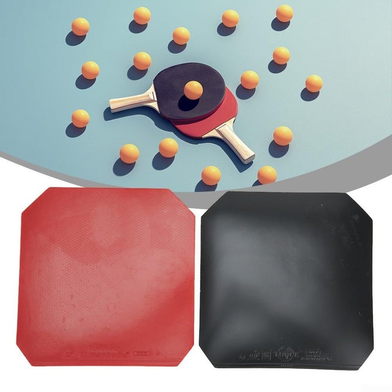 Table Tennis Rubber Fast Attack Hardness 39 Sponge 2 2mm Black And Red Set - Image 5