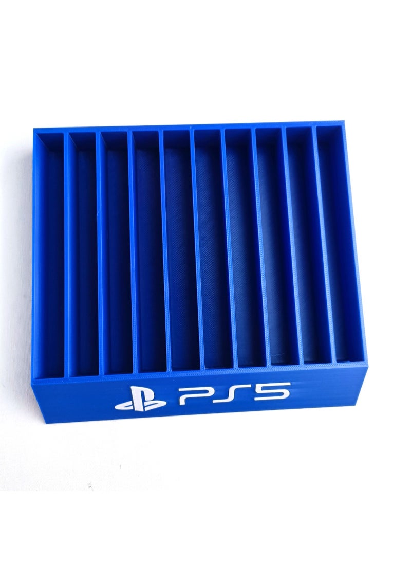 Samu PS5/4 CD Disks Card Holder, Game Card Box for Play Station 5/4, Game CD Case Storage Stand Holder Bracket for Playstation 5 4 (Holds 10 Disks, Blue)  - Image 5