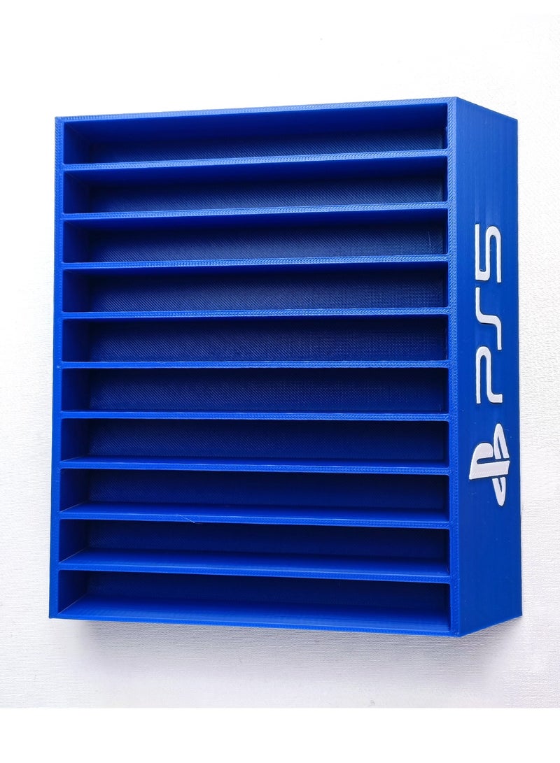 Samu PS5/4 CD Disks Card Holder, Game Card Box for Play Station 5/4, Game CD Case Storage Stand Holder Bracket for Playstation 5 4 (Holds 10 Disks, Blue)  - Image 3