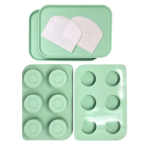 Benty Cakes – The Original CakePuck Bonus Bundle Set – Better than a Cake Pop! Make Chocolate Covered Desserts – BPA Free Silicone – Includes 1 Mold Set, 2 Trays and 2 Scrapers – Green - Image 1