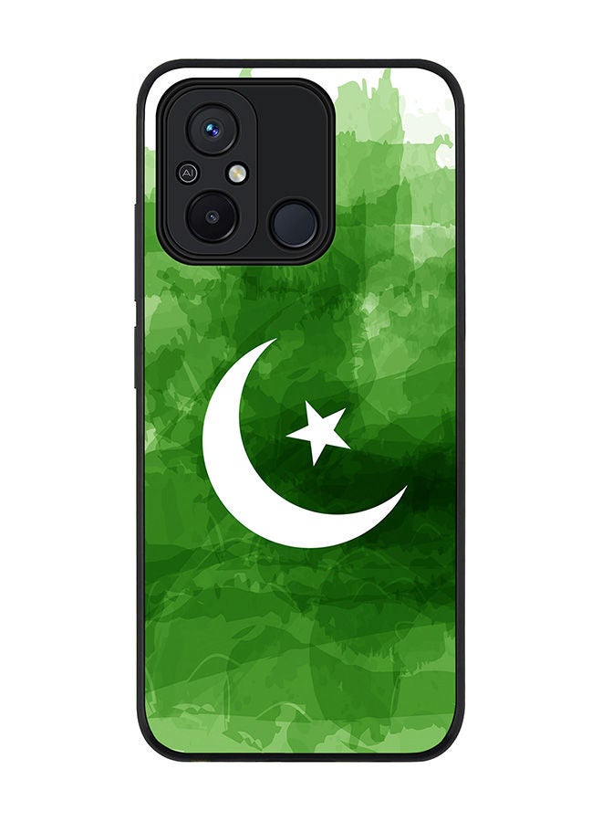 Stylizedd Rugged Black edge case for Xiaomi Redmi 12C 4G, Slim fit Soft Case Flexible Rubber Edges Anti Drop TPU Gel Thin Cover -  Crescent Green - Image 1