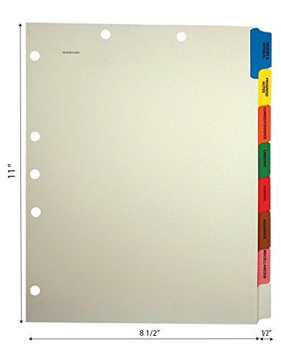 Tabbies Side Tab Medical Chart Divider Sets, 8-Tab, Assorted Medical, 11 X 9, Manila, 40 Sets - Image 2