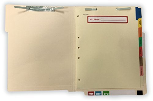Tabbies Side Tab Medical Chart Divider Sets, 8-Tab, Assorted Medical, 11 X 9, Manila, 40 Sets - Image 4
