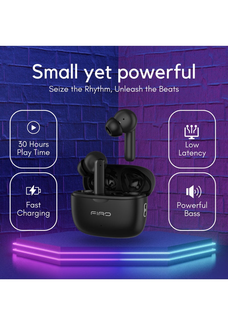 Firo FIRO A21 True Wireless Earbuds, In-Ear Bluetooth 5.3 ENC Clear Call, Bluetooth Earbuds Touch Control 24 HRS Playtime, IPX6 Waterproof TWS, Light-Weight Earphones  - Image 4