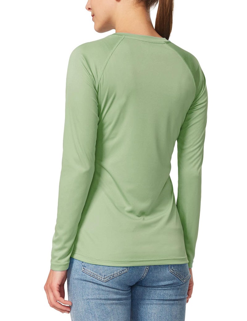 baleaf Women's Long Sleeve Shirts UPF 50+ Sun Protection SPF Quick Dry Lightweight T-Shirt Outdoor Hiking Runing Fishing Sage Size M - Image 2