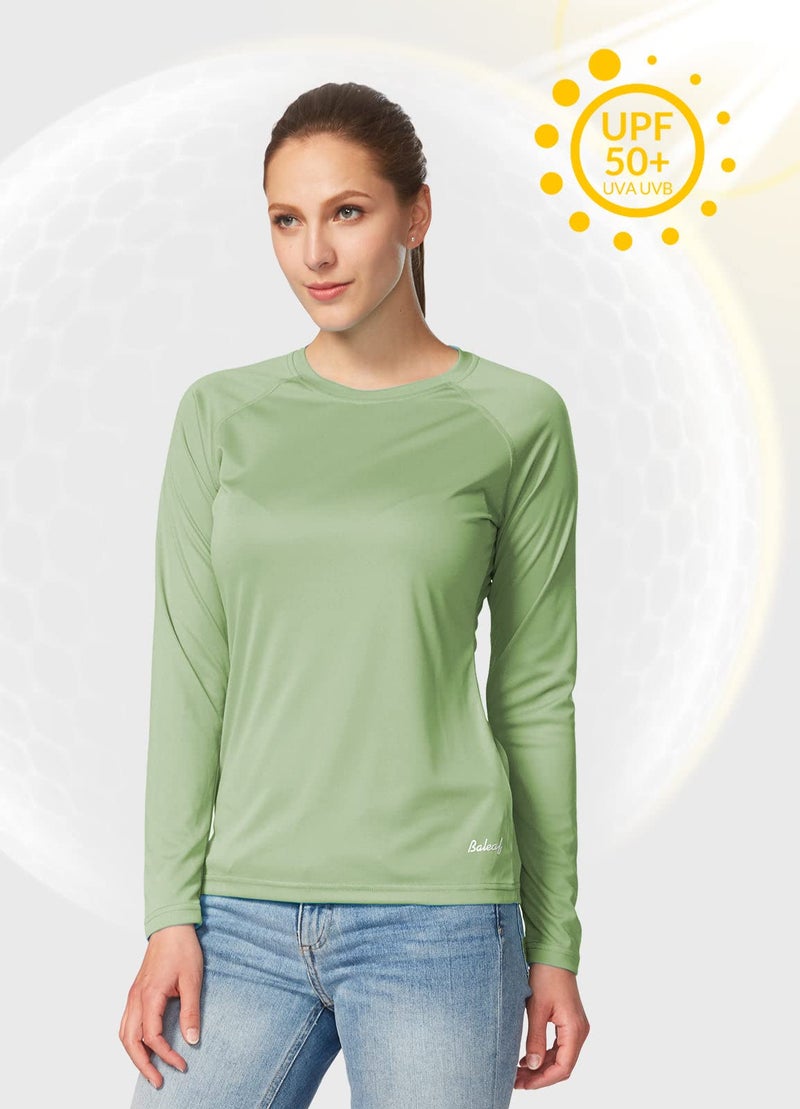 baleaf Women's Long Sleeve Shirts UPF 50+ Sun Protection SPF Quick Dry Lightweight T-Shirt Outdoor Hiking Runing Fishing Sage Size M - Image 3