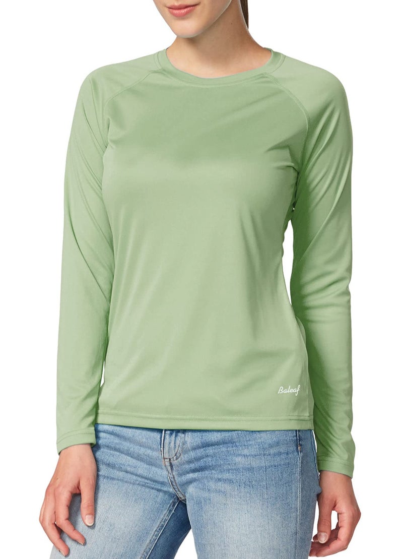baleaf Women's Long Sleeve Shirts UPF 50+ Sun Protection SPF Quick Dry Lightweight T-Shirt Outdoor Hiking Runing Fishing Sage Size M - Image 1