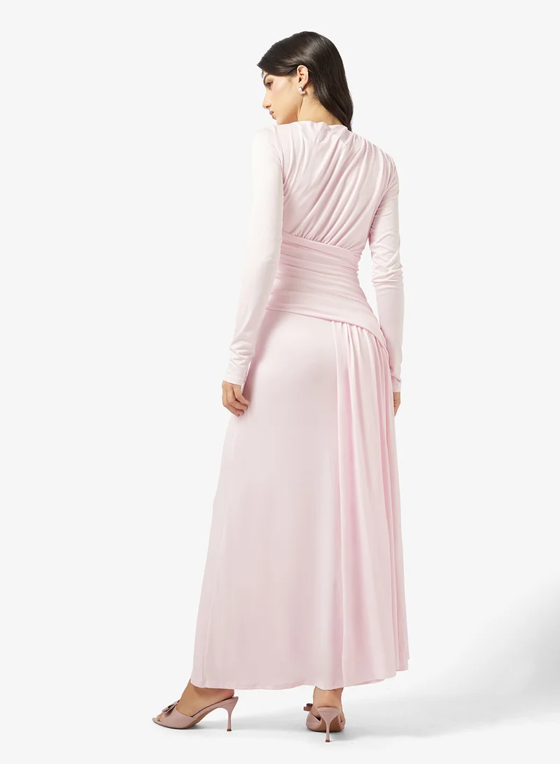 Ginger Draped Bodycon A Line Dress