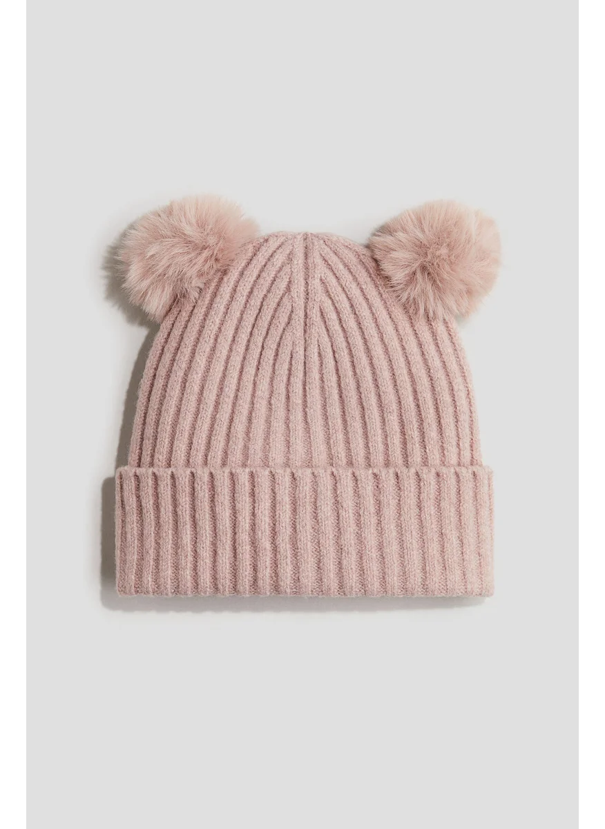 اتش اند ام Rib-Knit Pompom Beanie