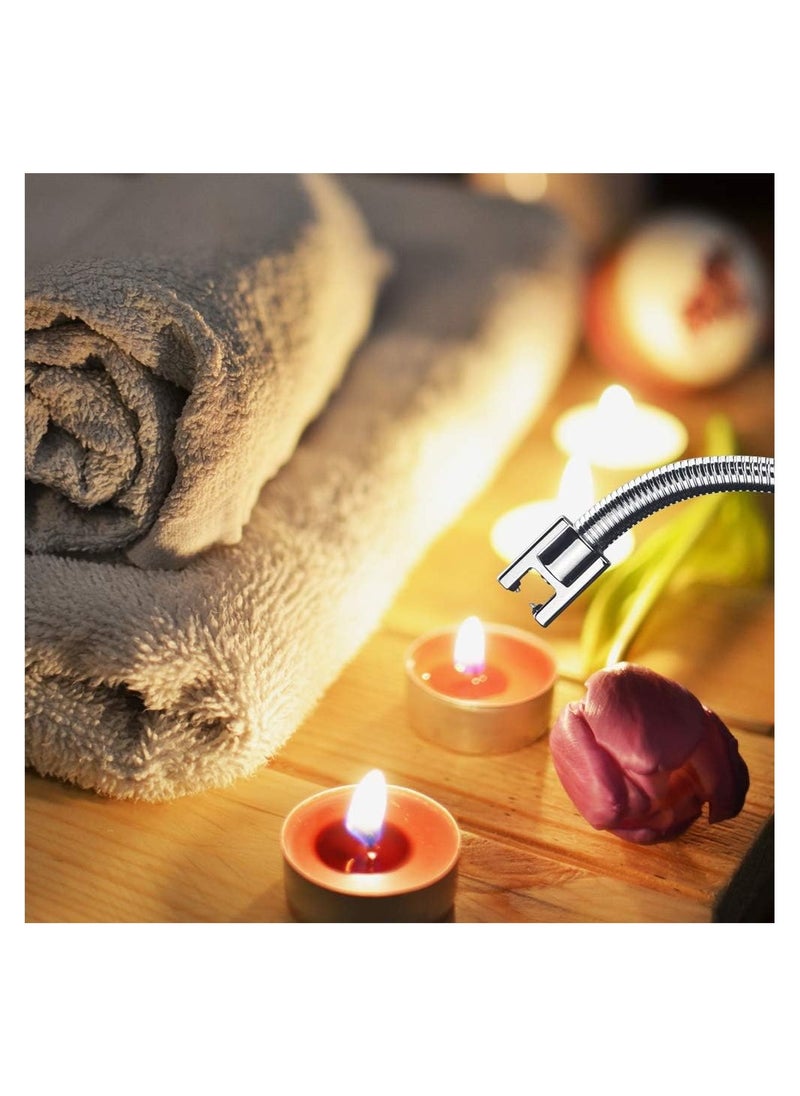 USB Rechargeable Electric Arc Lighter Flexible Lighter With LED Battery Display And Safety Switch Multicolor For Candles