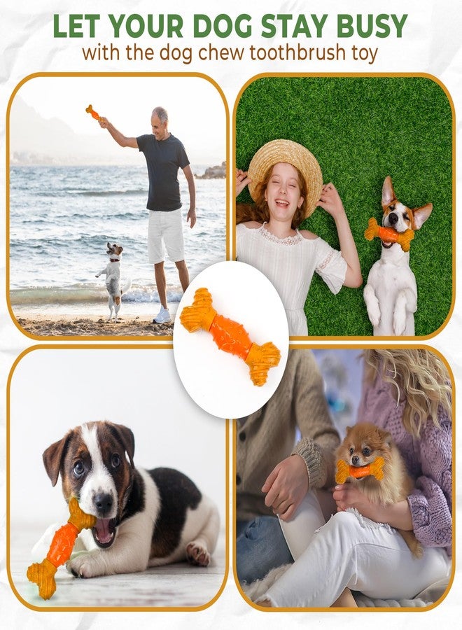 SPOT Bam-Bones Dental Bone - Made with Bamboo Fiber and a Massaging Rubber Center, Durable Oral Care Dog Chew for Light Chewers & Teething Puppies Under 40lbs, 7in, Allergen Free Peanut Butter Flavor - Image 4
