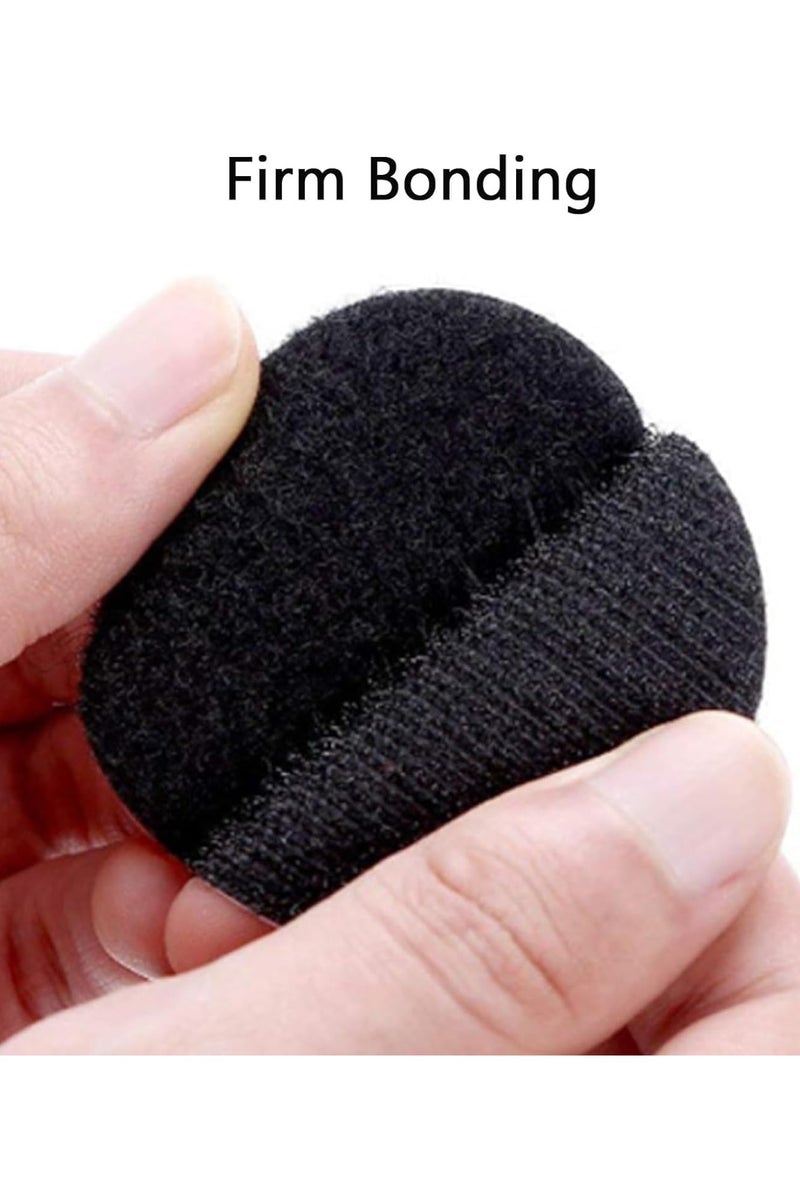 adhesive dots, coin dots with adhesive backing, hook and loop velcro round pads, 20mm diameter, strong waterproof dots, dots with adhesive, suitable for home office school 100 pieces black (50 pairs) - Image 3