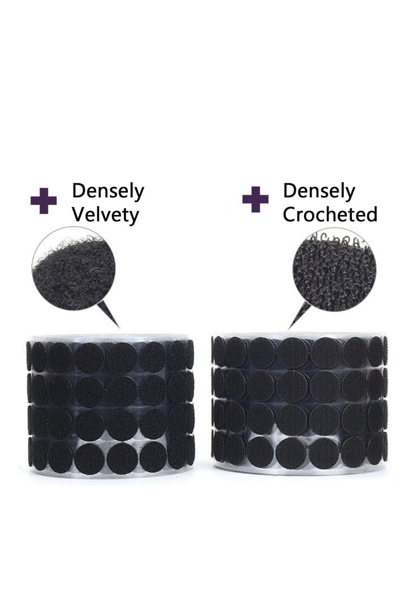 adhesive dots, coin dots with adhesive backing, hook and loop velcro round pads, 20mm diameter, strong waterproof dots, dots with adhesive, suitable for home office school 100 pieces black (50 pairs) - Image 4