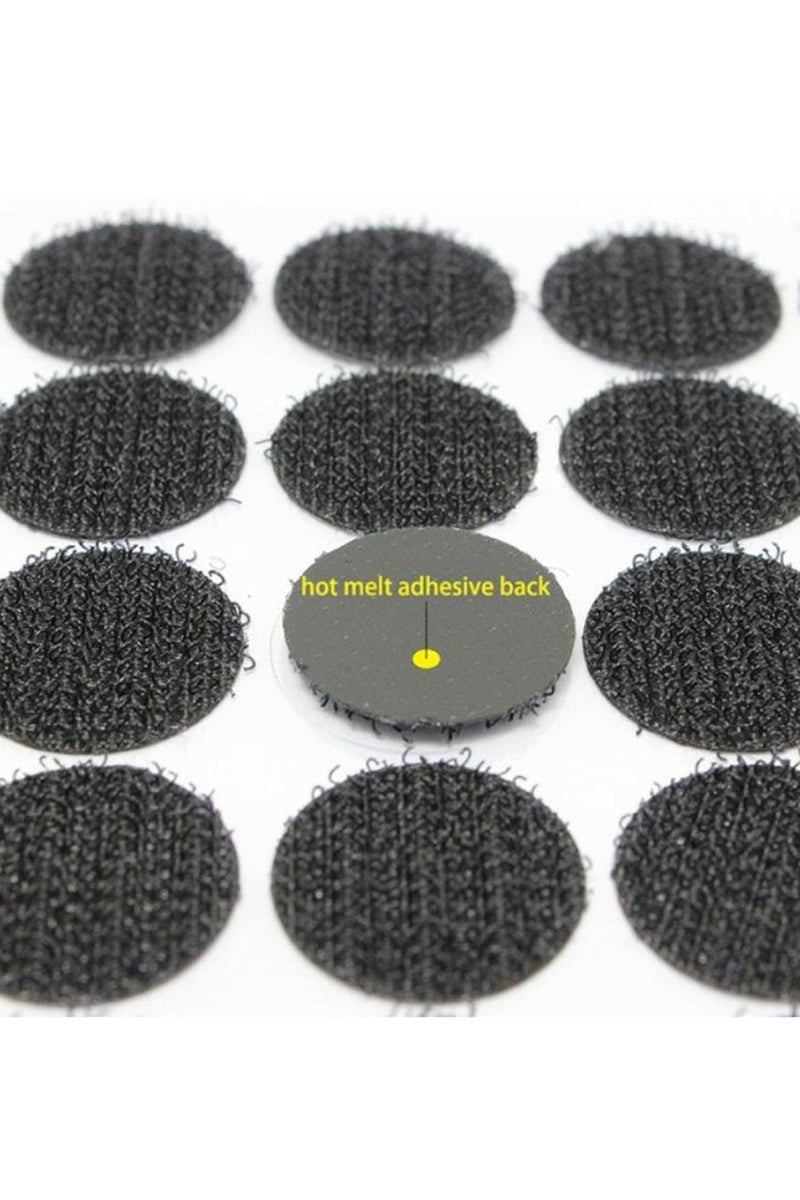 adhesive dots, coin dots with adhesive backing, hook and loop velcro round pads, 20mm diameter, strong waterproof dots, dots with adhesive, suitable for home office school 100 pieces black (50 pairs) - Image 5