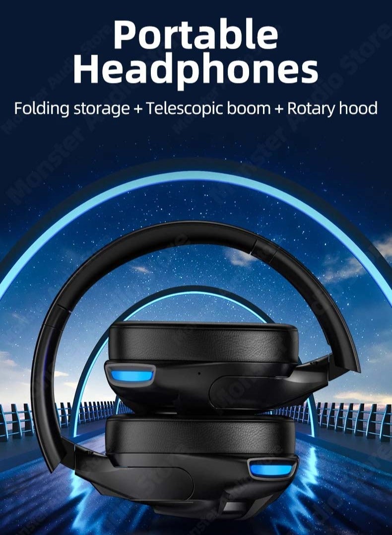 Monster XKH03 Wireless Bluetooth Gaming Headphones Black - Image 2