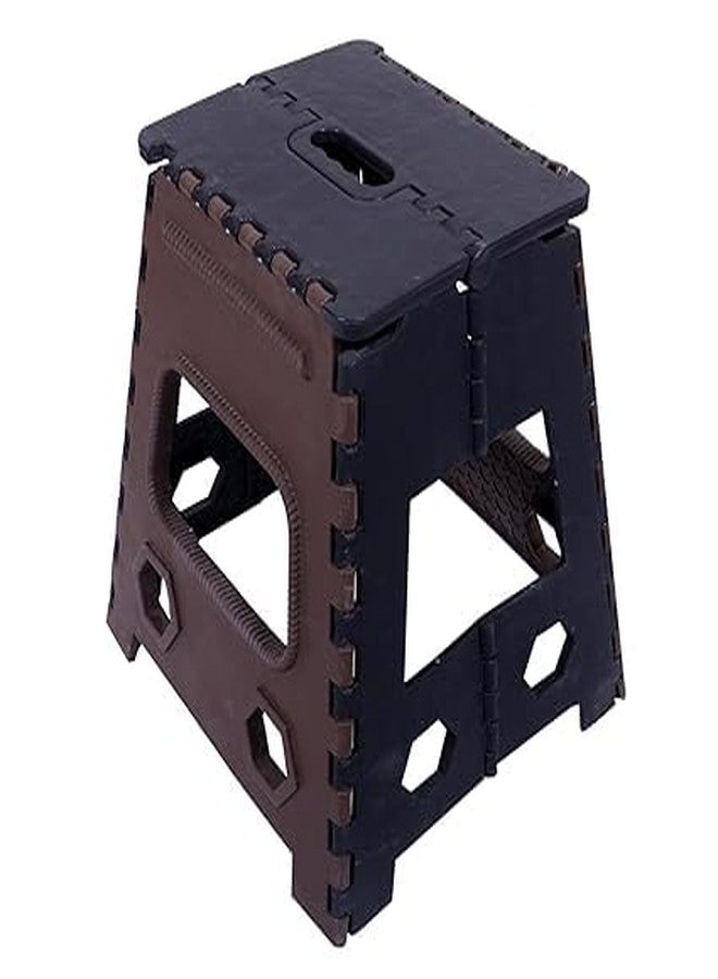 BoldBlossom 18Inch Foldable Plastic Step Stool for Adults & Kids – Heavy-Duty, Portable, Non-Slip Folding Stool for Kitchen, Bathroom, and Home Use - Image 2