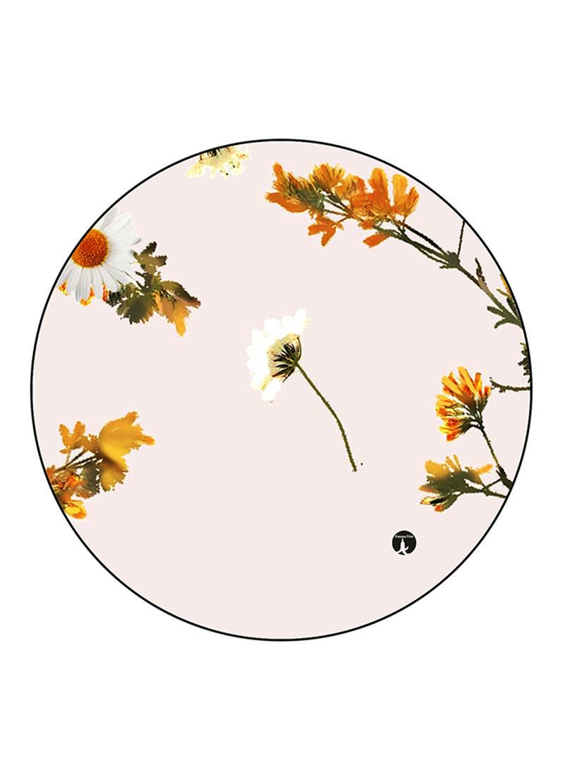Flowers Printed Mouse Pad  Multicolour