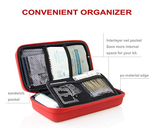 SHBC Compact First Aid Kit (139 Piece) Adventure Medical Kits Waterproof- Includes Emergency Blanket, Fire Starter, Compass, Wire Saw for Survival, Home, Car, Camping, Hiking, Hunting, Sport - Image 2