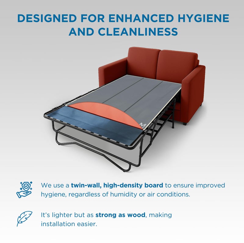 Meliusly Sleeper Sofa Support Board Queen Size (60x48) Lightweight Flex Sofa Bed Board for Pull Out Couch, Breathable Mattress Support Under Mattress Bar Shield, Sofa Bed Support, Folding Bed Board - Image 3
