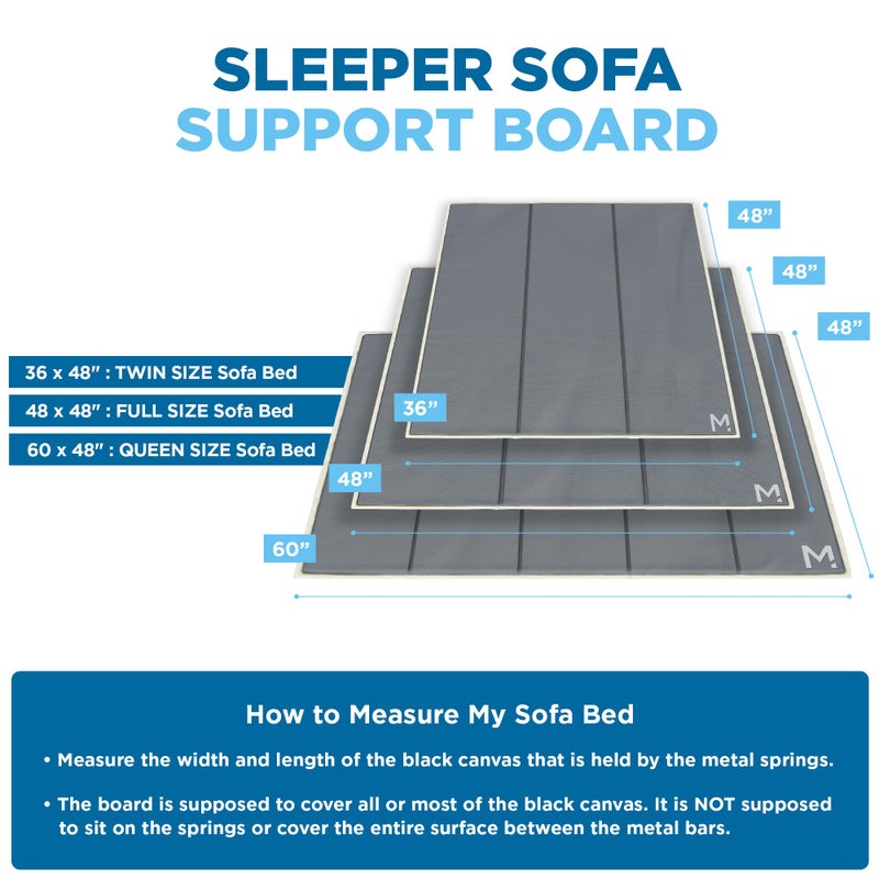Meliusly Sleeper Sofa Support Board Queen Size (60x48) Lightweight Flex Sofa Bed Board for Pull Out Couch, Breathable Mattress Support Under Mattress Bar Shield, Sofa Bed Support, Folding Bed Board - Image 4