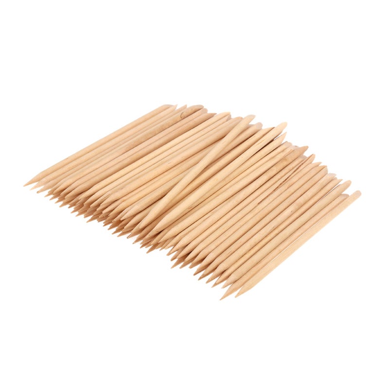 100pcs Design Orange Wood Stick Cuticle Pusher Remover Manicure Care Professional Manicure Tools Accessories - Image 1