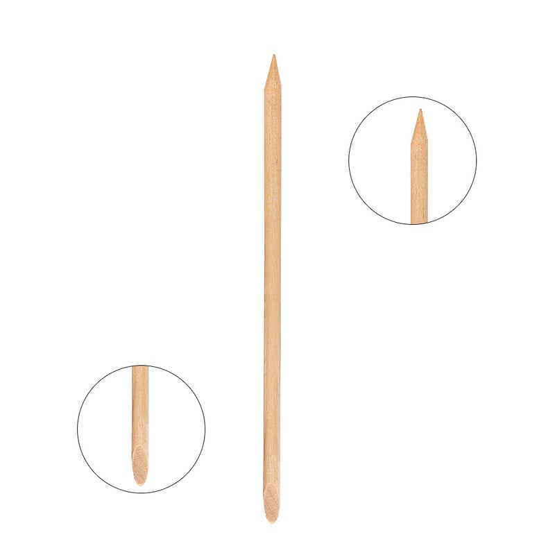 100pcs Design Orange Wood Stick Cuticle Pusher Remover Manicure Care Professional Manicure Tools Accessories - Image 2
