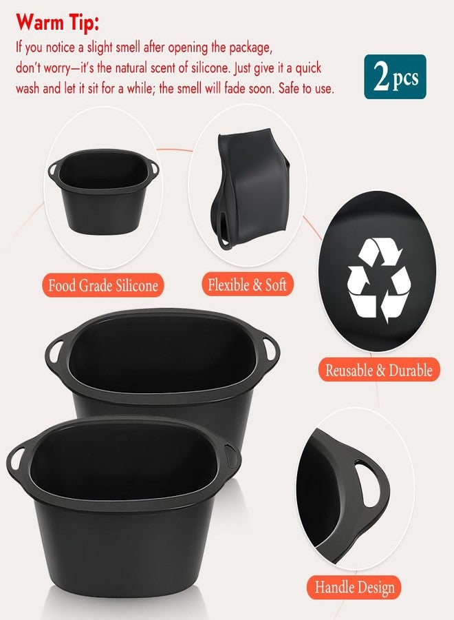 BYKITCHEN بطانات سيليكون للطهي البطيء من BYKITCHEN متوافقة مع أجهزة الطهي البطيء Ninja Foodi Possible Cooker Pro سعة 8.5 كوارت من سلسلة MC1000 وMC1001 وMC1010، قطعتان من بطانات الطهي البطيء القابلة لإعادة الاستخدام، ملحقات Ninja Possible Crock Pot Pro - Image 4