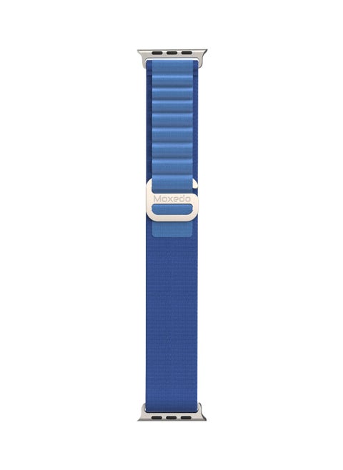 Moxedo Alpine Loop Watch Band Adjustable Sports Nylon Woven with Titanium G-Hook Strap Compatible with Apple Watch Band Series 8,7,6,5,4,3,2,1,SE Ultra design for 44mm,45mm,49mm (Mist Blue)