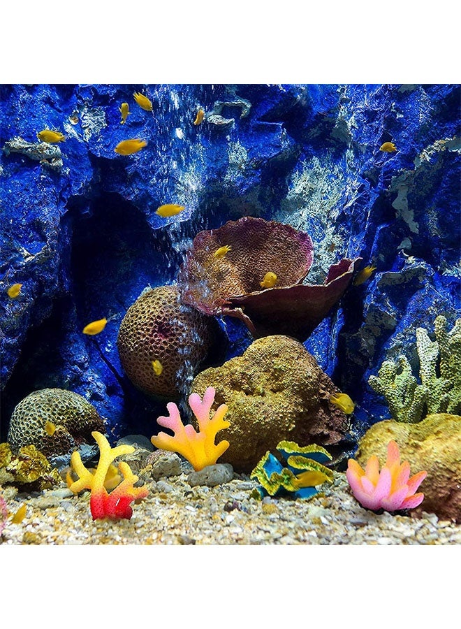 Realfrog 12 Pieces Artificial Coral Plant Aquarium Decorations Fish Tank Ornament Decor Polyresin Colorful Coral Reef Decoration Accessories for Betta Fish Tank Aquarium Landscape  - Image 5