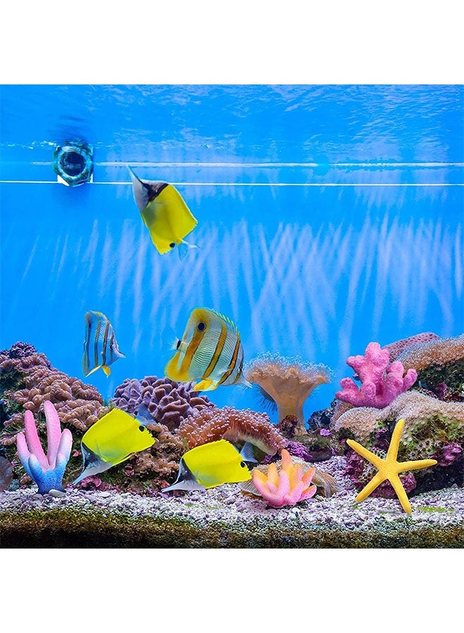 Realfrog 12 Pieces Artificial Coral Plant Aquarium Decorations Fish Tank Ornament Decor Polyresin Colorful Coral Reef Decoration Accessories for Betta Fish Tank Aquarium Landscape  - Image 2