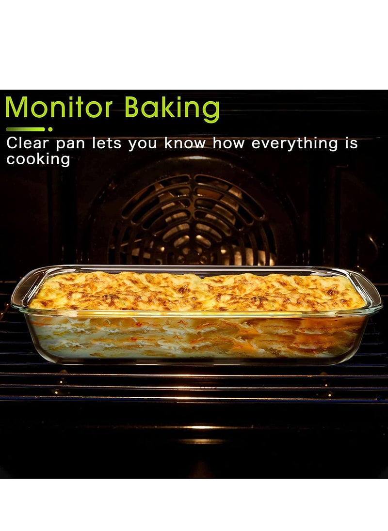 3Diamonds Glass Baking Dish 2.6L (Extra Large) for Cooking, Baking and Roasting, Casserole Dish, Baking Tray is 100% Borosilicate Glass, BPA Free, Microwave and Dishwasher Safe Loaf Tray, Oven Tray  - Image 3