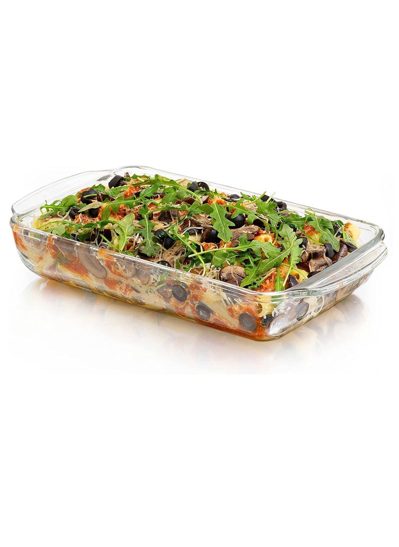 3Diamonds Glass Baking Dish 2.6L (Extra Large) for Cooking, Baking and Roasting, Casserole Dish, Baking Tray is 100% Borosilicate Glass, BPA Free, Microwave and Dishwasher Safe Loaf Tray, Oven Tray  - Image 2